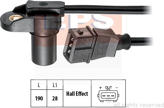 MDR EPS-1953 278 - Датчик, положення розподільного валу autocars.com.ua