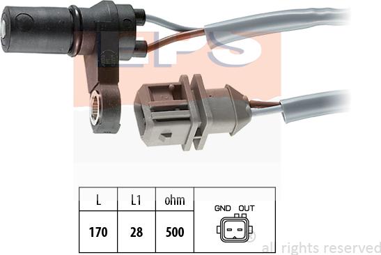 MDR EPS-1953 392 - Датчик частоти обертання, автоматична коробка передач autocars.com.ua