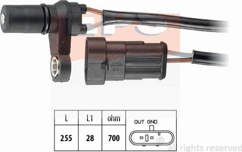 MDR EPS-1953 493 - Датчик частоти обертання, автоматична коробка передач autocars.com.ua