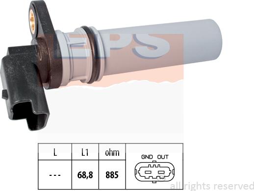 MDR EPS-1953 537 - Датчик, частота обертання autocars.com.ua