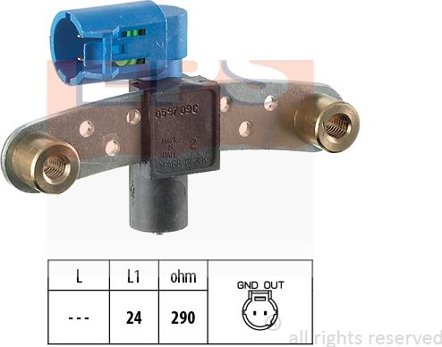 MDR EPS-1953 597 - Датчик імпульсів, колінчастий вал autocars.com.ua