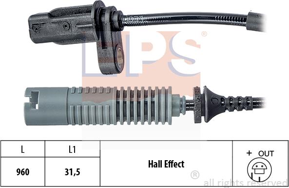 MDR EPS-1960 077 - Датчик ABS, частота обертання колеса autocars.com.ua