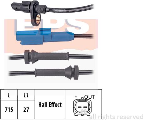 MDR EPS-1960 171 - Датчик ABS, частота обертання колеса autocars.com.ua