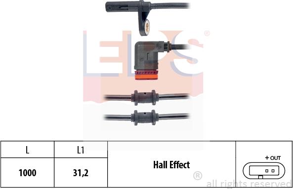 MDR EPS-1960 207 - Датчик ABS, частота обертання колеса autocars.com.ua