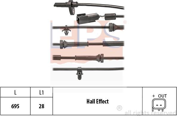 MDR EPS-1960 212 - Датчик ABS, частота обертання колеса autocars.com.ua