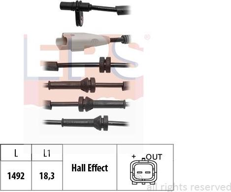 MDR EPS-1960 229 - Датчик ABS, частота обертання колеса autocars.com.ua