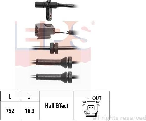MDR EPS-1960 236 - Датчик ABS, частота обертання колеса autocars.com.ua