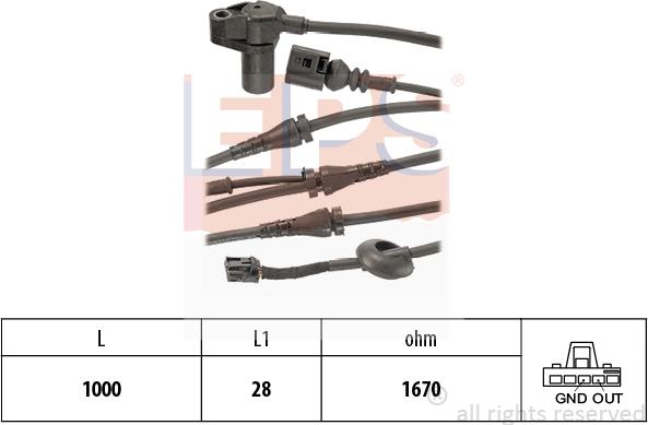 MDR EPS-1962 123 - Датчик ABS, частота обертання колеса autocars.com.ua