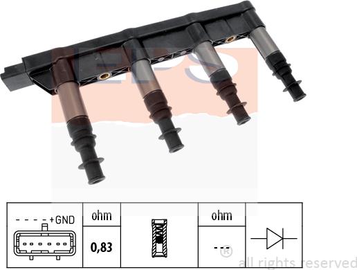 MDR EPS-1970 483 - Котушка запалювання autocars.com.ua