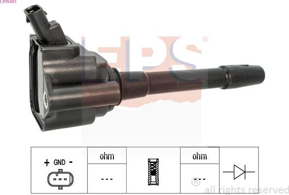 MDR EPS-1970 651 - Котушка запалювання autocars.com.ua