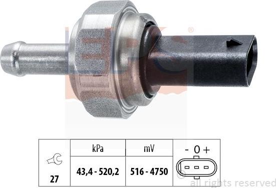 MDR EPS-1980 002 - Датчик, тиск вихлопних газів autocars.com.ua