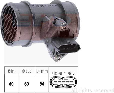 MDR EPS-1991 038 - Датчик потоку, маси повітря autocars.com.ua