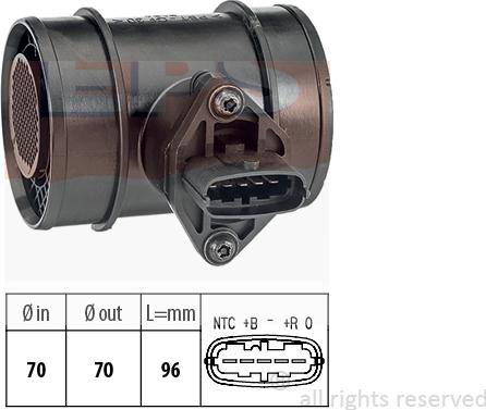 MDR EPS-1991 289 - Датчик потоку, маси повітря autocars.com.ua