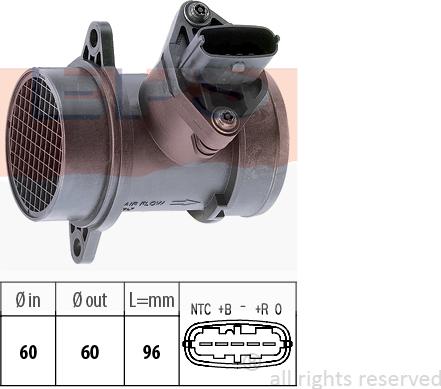 MDR EPS-1991 379 - Датчик потоку, маси повітря autocars.com.ua