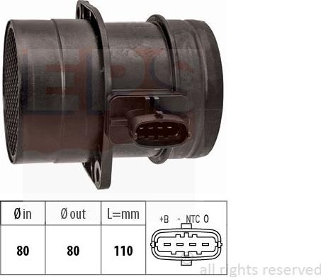 MDR EPS-1991 557 - Датчик потоку, маси повітря autocars.com.ua