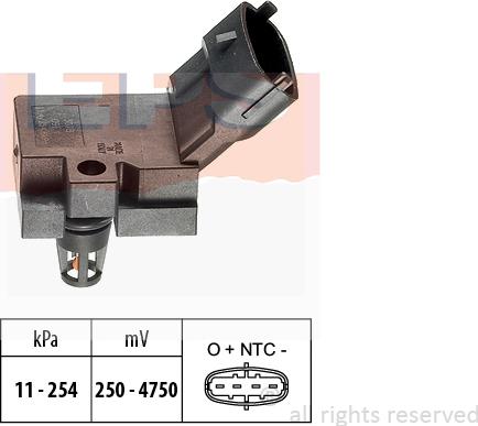 MDR EPS-1993 078 - Датчик, тиск вихлопних газів autocars.com.ua