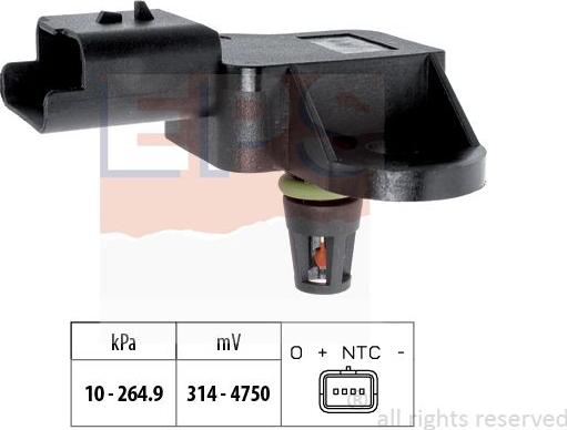 MDR EPS-1993 137 - Датчик, тиск вихлопних газів autocars.com.ua