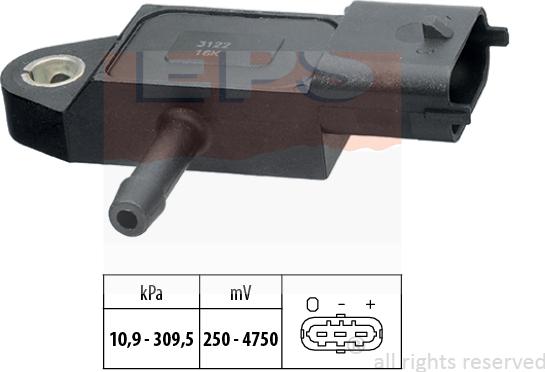 MDR EPS-1993 144 - Датчик, тиск вихлопних газів autocars.com.ua