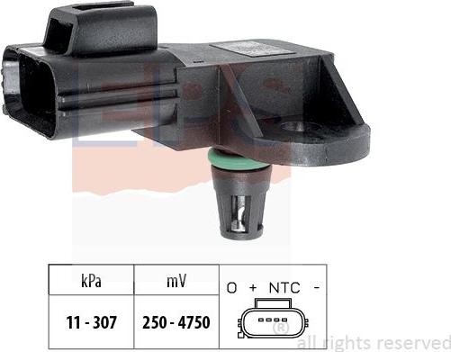 MDR EPS-1993 205 - Датчик, тиск вихлопних газів autocars.com.ua