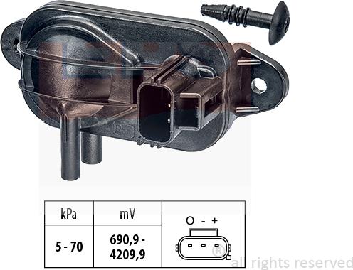 MDR EPS-1993 268 - Датчик, тиск вихлопних газів autocars.com.ua