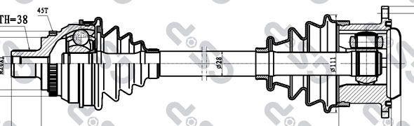 MDR GSP-203060 - Приводний вал autocars.com.ua