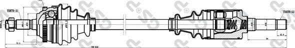 MDR GSP-210186 - Приводний вал autocars.com.ua