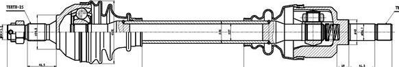 MDR GSP-245160 - Приводний вал autocars.com.ua