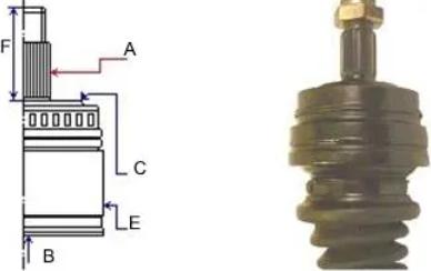 MDR ME804 - Шарнірний комплект, ШРУС, приводний вал autocars.com.ua