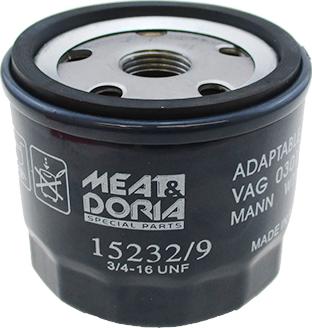 Meat & Doria 15232/9 - Масляний фільтр autocars.com.ua