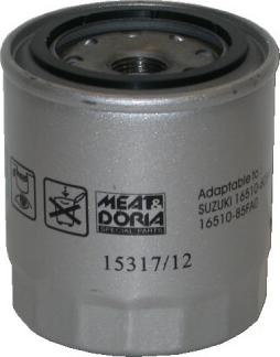 Meat & Doria 15317/12 - Масляний фільтр autocars.com.ua