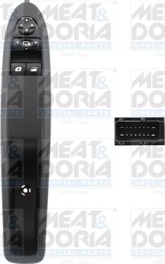 Meat & Doria 26652 - Вимикач, стеклолод'емнік autocars.com.ua