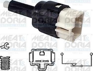 Meat & Doria 35117 - Вимикач ліхтаря сигналу гальмування autocars.com.ua