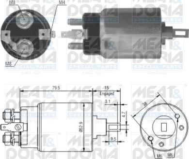 Meat & Doria 46022 - Тягове реле, стартер autocars.com.ua