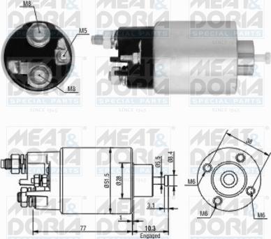 Meat & Doria 46058 - Тягове реле, стартер autocars.com.ua