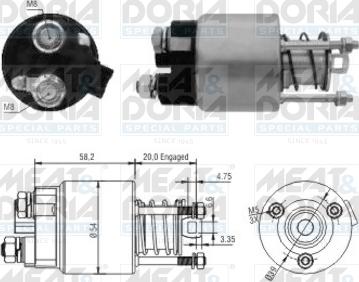 Meat & Doria 46101 - Тягове реле, стартер autocars.com.ua