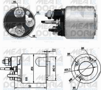 Meat & Doria 46159 - Тягове реле, стартер autocars.com.ua