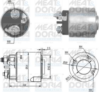 Meat & Doria 46160 - Тягове реле, стартер autocars.com.ua