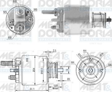 Meat & Doria 46223 - Тягове реле, стартер autocars.com.ua