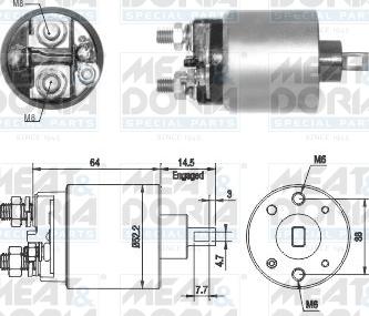 Meat & Doria 46274 - Тягове реле, стартер autocars.com.ua