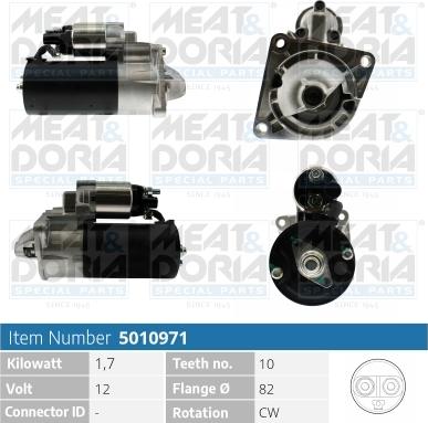 Meat & Doria 5010971 - Стартер autocars.com.ua