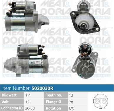 Meat & Doria 5020030R - Стартер avtokuzovplus.com.ua