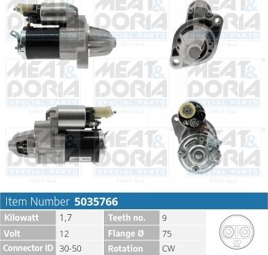 Meat & Doria 5035766 - Стартер avtokuzovplus.com.ua