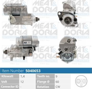 Meat & Doria 5040653 - Стартер autocars.com.ua