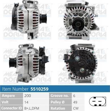 Meat & Doria 5510259 - Генератор avtokuzovplus.com.ua