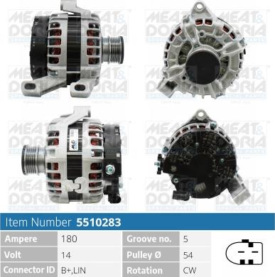 Meat & Doria 5510283 - Генератор avtokuzovplus.com.ua