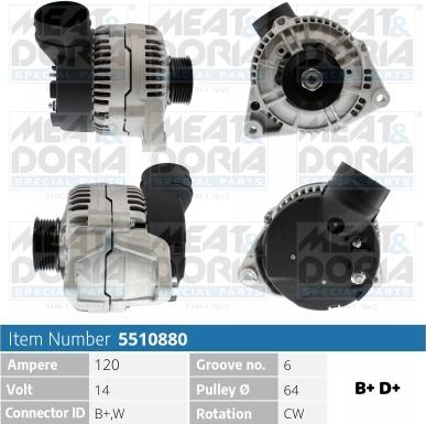 Meat & Doria 5510880 - Генератор autocars.com.ua