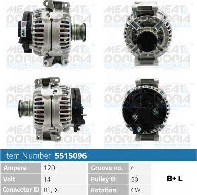 Meat & Doria 5515096 - Генератор avtokuzovplus.com.ua