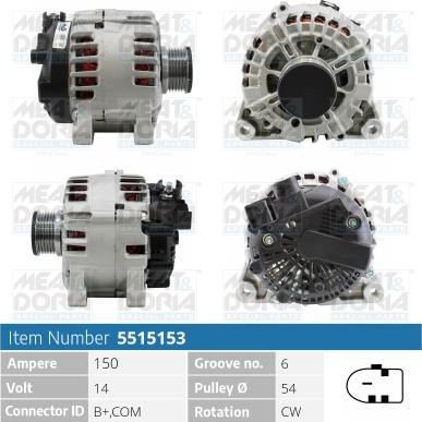 Meat & Doria 5515153 - Генератор autocars.com.ua