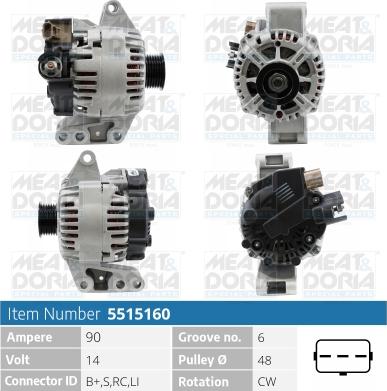 Meat & Doria 5515160 - Генератор avtokuzovplus.com.ua