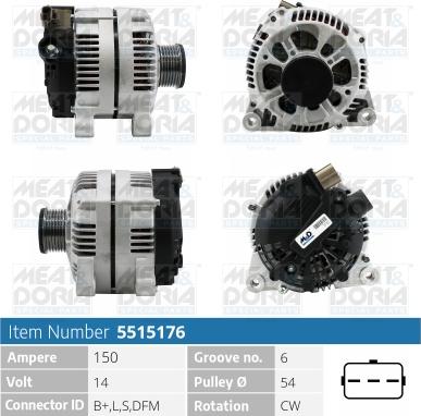 Meat & Doria 5515176 - Генератор avtokuzovplus.com.ua